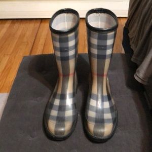 Burberry rain boots